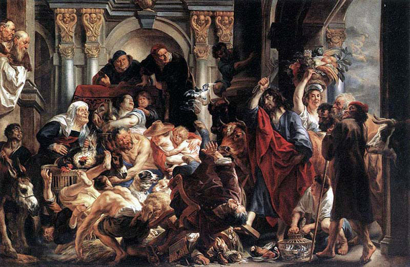 Christ Clears the Temple of Merchants